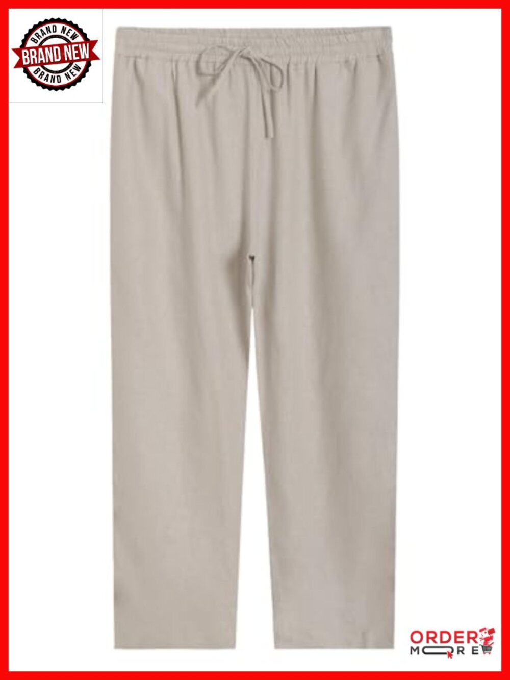 Womens Plus Size Petite Linen Ankle Pants with Pockets
